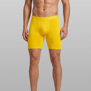 Sous-vêtements pour hommes lavables et antistatiques, caleçons et boxers personnalisés en coton à haute élasticité, slips solides pour hommes - Product Image 1