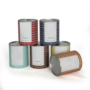 100% carton rigide biodégradable mélange de qualité alimentaire poudre sèche thé papier emballage amande Kraft bidon avec doublure en papier ciré - Product Image 5