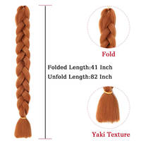 Extensions de cheveux synthétiques en gros, tresses torsadées au crochet, 82'' 165g, fibres synthétiques de qualité supérieure, trame simple Yaki