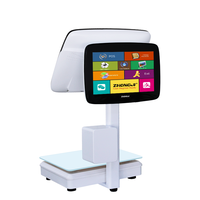 Timbangan elektronik All-In-One POS, untuk kasir Windows Android mesin berat dengan skala timbangan tunai POS