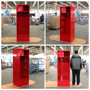 Personnalisé sport vente rouge banc armoire cage stockage club joueurs métal acier football vestiaire - Product Image 5