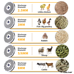 Macchina multifunzione a Pellet <span class=keywords><strong>per</strong></span> alimentazione animale modello 160 200 kg/h mangime <span class=keywords><strong>per</strong></span> pesci suini senza motore - Product Image 5