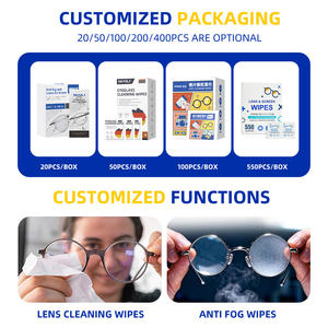 カスタムロゴ事前に保湿された眼鏡レンズクリーニングワイプ眼鏡用光学メガネクリーニングワイプ - Product Image 4