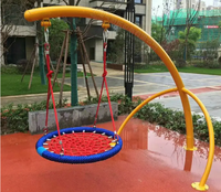 Le parc extérieur d'attractions non motorisé pour enfants monte des attractions d'anneau de balançoire à vendre