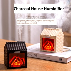 200 Ml Thông Minh Mát Sương Mini Than Nhà Máy Tạo Độ Ẩm Dầu Di Động Khuếch Tán Mô Phỏng Gỗ Lửa Tạo Độ Ẩm Cho Phòng Khách - Product Image 2