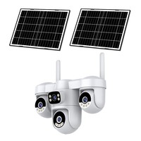 Cámara CCTV Solar con Tarjeta SIM 4G, Lente Cuádruple, Giro e Inclinación de 270 Grados, H.265, Visión Nocturna, Almacenamiento en la Nube, para el Hogar