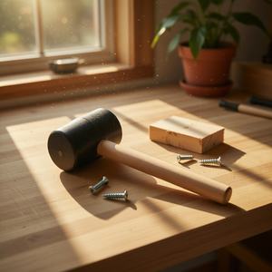 Sunsbuild - Martillo de Goma de Grado Industrial, Mango de Madera, No Daña la Superficie, para Pisos, Azulejos, Reparación de Automóviles, Mecánicos, OEM - Product Image 5