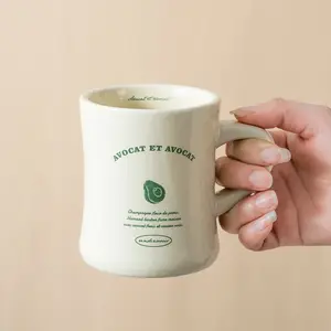 Usine en gros 12oz Vintage Style rétro classique crème lait <span class=keywords><strong>tasse</strong></span> personnalisée créative épaisse en céramique café Diner tasses - Product Image 1