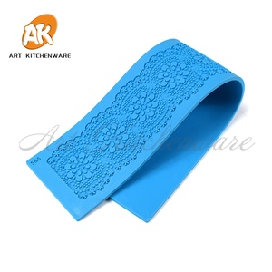 AK <span class=keywords><strong>Macramé</strong></span> Gâteau Tapis De Dentelle De Décoration De Gâteau Tapis de Dentelle Silicone Fondant Impression Gâteau Frontière Tapis Silicone Moule LFM-124 - Product Image 1