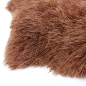 China Manufacturer Wholesale Luxury Shaggy Thick Genuine Sheepskin Fur Material