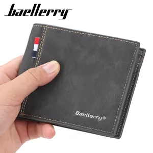 2022 Baellerry Men's Wallet New Short Fashion Business Wallet thin imitation leather large capacity Wallet