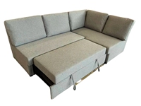 Sofá Cama de Tela Reclinable Moderno y Personalizable de 3 Plazas, con Estructura Extensible de Acero Inoxidable para Hotel, Dormitorio, Sala de Estar, Apartamento