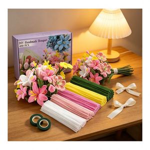 Material de Arte DIY: Limpiapipas de Terciopelo de 10mm para Proyectos Educativos Creativos y Creaciones Artísticas Decorativas con Limpiapipas de Colores - Product Image 4