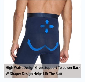 Pantalones cortos de control de barriga para hombre, cintura alta, adelgazante, cuerpo, compresión, <span class=keywords><strong>faja</strong></span> para el vientre, ropa interior, Calzoncillos Bóxer - Product Image 4