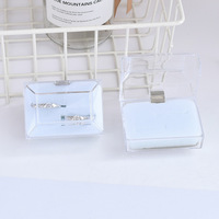 Boîte à bijoux en plastique recyclable en gros, petite boîte à bijoux transparente