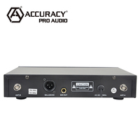 Microphone sans fil portable à double canal précision Pro Audio VHF-766, micro bluetooth, carte son pour streaming en direct