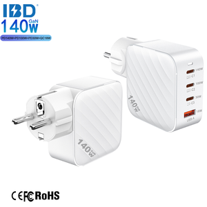 IBD all'ingrosso 140w Gan Led 4 multiporta Usb C di tipo uu UK AU KR IN Super veloce ricarica telefono portatile adattatore per caricabatterie da muro - Product Image 5