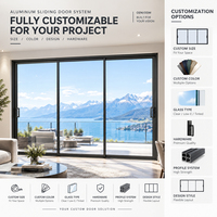 Portes coulissantes en aluminium sur mesure à isolation thermique : Systèmes coupe-vent et anti-bruit pour maisons côtières et patios de jardin