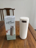 Tasse carrée portable de 500 ml avec poignée, en acier inoxydable 304, à double paroi, avec base antidérapante, anti-déversement et anti-chute