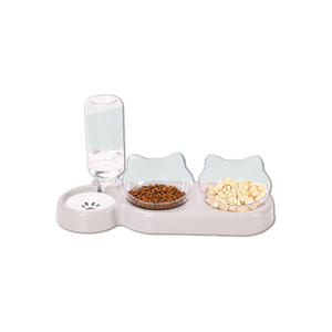 Manufacturer Wholesale Plastic Portable <b>Dog</b> Two Bowls with <b>Water</b> <b>Bottle</b> - Product Image 1