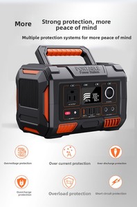 Portable <b>Solar</b> Generator Power Station With Pure Sine Wave MPPT <b>Controller</b> 300W Lithium Ion Battery Jump Car Compatible A3 Pure - Product Image 2