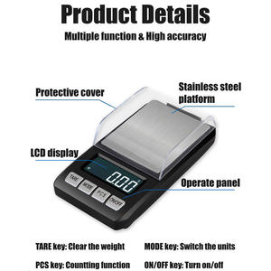 J & R 두바이 경량 100x0.01g 디지털 마이크로 골드 무게 기계 001 포켓 Gramme 균형 무게 규모 보석 상점 - Product Image 6