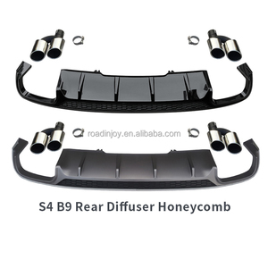 2017-2019 S4 phía sau khuếch tán phía sau môi cho Audi S-line <span class=keywords><strong>A4</strong></span> B9 nâng cấp cho phong cách S4 với ống xả lời khuyên - Product Image 4
