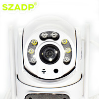 Icsee 2+2 MP Dual Lens Dome PTZ Camera Wifi IP CCTV Network Security 360 Track Home Outdoor Wireless Built-in Mic