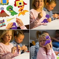Kit de couture en feutre de dinosaure à faire soi-même, artisanat animal à faire soi-même, jouet éducatif pour enfants, jouet fantaisie, kit de feutrage à l'aiguille pour enfants