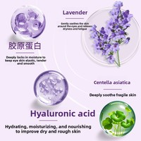 Masque Contour des Yeux Anti-rides Raffermissant au Collagène et à la Lavande OEM avec Patchs Hydratants Éclaircissants au Curcuma pour le Soin des Yeux