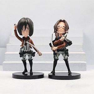 Set de 6 Muñecos de Ataque a los <span class=keywords><strong>Titanes</strong></span>, Versión Q, Shingeki No Kyojin, Modelo de Decoración de PVC, Figuras de Acción de Anime - Product Image 4