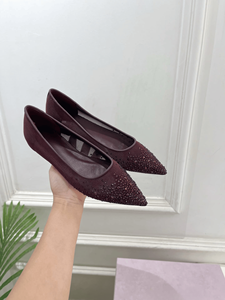 Jimmy High Quality Women'S Low Heeled <b>Shoes</b> Breathable Mesh Gradient Diamond Decoration Fully Wrapped Shallow Mouth Chooing - Product Image 4