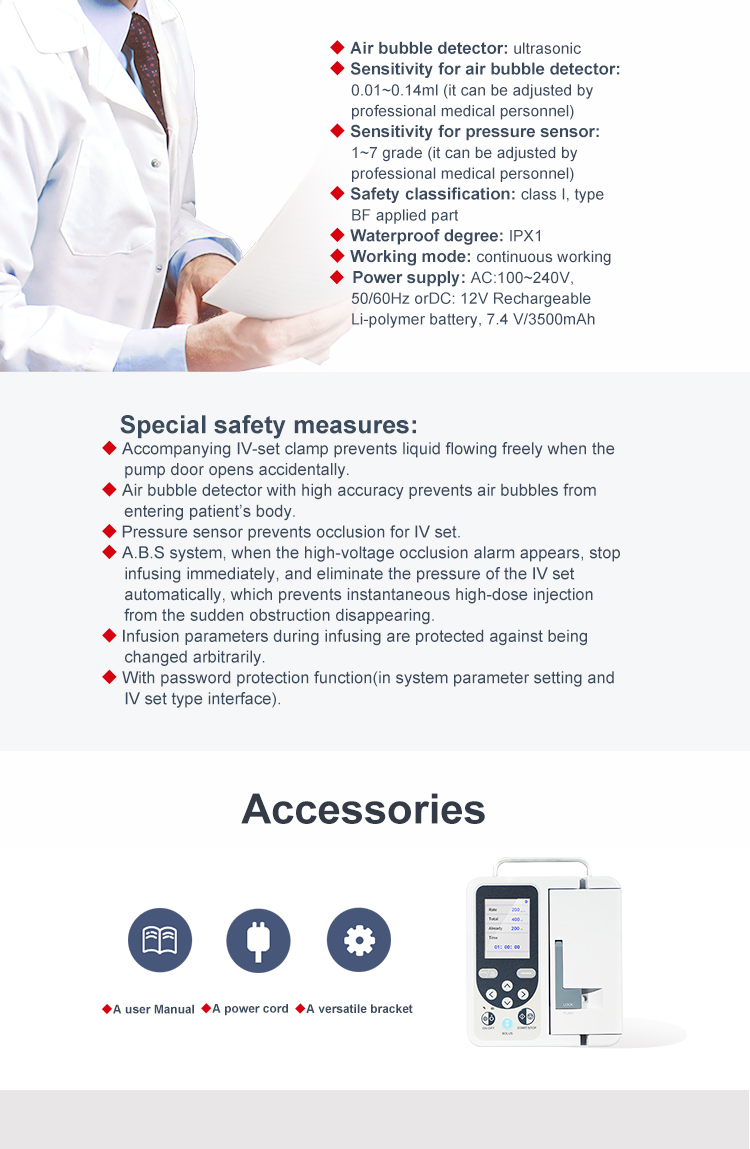 CONTEC SP750 medical hospital icu volumetric infusion pump iv infusomat infusion pumps hospital