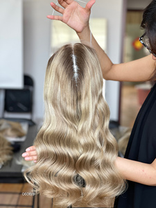Natural Blonde European Human Hair 8*8 for Lace <b>Front</b> <b>Wig</b> 100% Virgin Hair Straight Mini <b>Wigs</b> for Women - Product Image 1