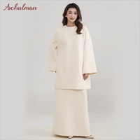 Aschulman Personnalisé Dernier Modèle Pull Musulman Brodure Islamique Logo Ensemble Jupe Pull OEM/ODM Modeste Ensemble 2 Pièces
