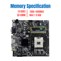 全新 HM65 薄型 Mini-ITX 主板支持 Intel 第二代和第三代笔记本电脑 CPU DDR3 SO-DIMM MSATA SSD SATA2.0 HM65 Mini-ITX 主板