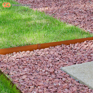 Bordure de jardin rectangulaire en acier corten à denture simple pliée empilée de 10 pouces, 6 pièces, bordure robuste pour l'aménagement paysager de la cour - Product Image 6