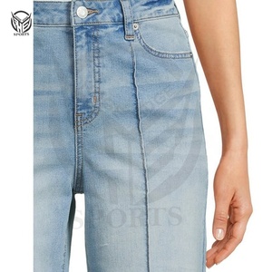 Nuevos Jeans de Moda para Mujer, Ropa de Moda, Jeans de Pierna Ancha con Logotipo Personalizado para Damas con el Último Diseño. - Product Image 3