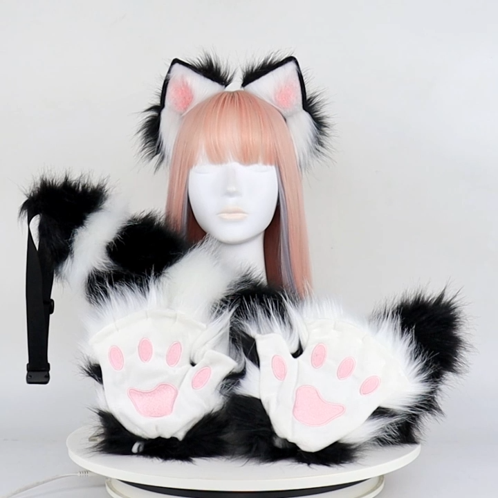 A/R Halloween Wolf Costume, Artificial Tail Clip Ears and Gloves | Halloween Christmas Fancy Party Costumes Wolf Costume for Adult Women