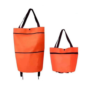 <span class=keywords><strong>Sac</strong></span> <span class=keywords><strong>à</strong></span> provisions <span class=keywords><strong>de</strong></span> supermarché <span class=keywords><strong>pliable</strong></span> portable avec logo personnalisé tissu Oxford avec roues Sacs <span class=keywords><strong>à</strong></span> provisions - Product Image 3