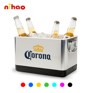 NIHAO Cubitera Moderna Cuadrada con Esquinas Redondeadas, Segura, Antiarañazos, de Hojalata de Grado Alimenticio, con Logotipo Serigrafiado a Todo Color - Product Image 1