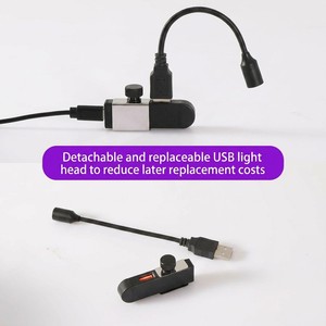 Lámpara UV para Pestañas de 405nm con Soporte de Pinza, Luz UV para <span class=keywords><strong>Pegamento</strong></span> de Pestañas, Sistema de Extensión de Pestañas con Cuello de Cisne Flexible, Mini Lámpara LED UV para Extensión de Pestañas - Product Image 4