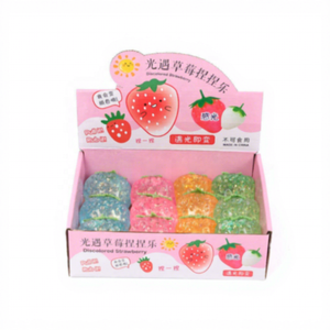 Jouet Squishy à Montée Lente en Maltose Fraise 2026, en TPR Pailleté, Mignon, Anti-Stress, Cadeau, Jouet de Décompression pour Enfants - Product Image 3