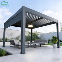 Système de toit coulissant automatique pour pergola en aluminium, imperméable, à lames orientables, avec stores latéraux, fabriqué en Chine