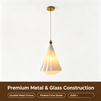 Élégante petite lampe suspendue cylindrique en résine 110-220V, avec plaque de plafond en fer doré durable, hauteur réglable pour la maison