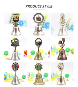 Cloche de dîner souvenir en métal avec logo personnalisé, design usine, thèmes villes américaines (<span class=keywords><strong>Boston</strong></span>, Texas, Chicago) pour cadeaux, boutiques et grossistes - Product Image 6