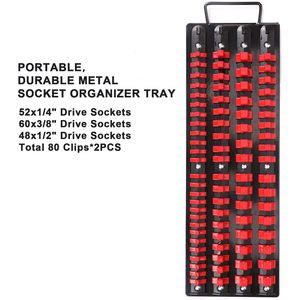 Support de rangement pour outils de haute qualité, neuf, 80 pièces, pour douilles 1/4, 3/8, 1/2 et gants - Product Image 5