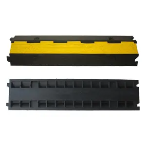 Heavy Duty Load Capacity PVC Cover Speed Ramps 2 Channels Cable Protector Speed Bumps