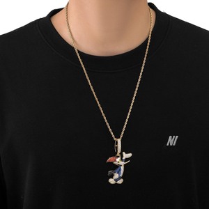 <span class=keywords><strong>Collana</strong></span> con Ciondolo Picchio in Ottone Placcato Oro 18K con Zirconi Colorati, Gioielli <span class=keywords><strong>Anime</strong></span> a Forma di Personaggio dei Cartoni Animati per Donna e Uomo - Product Image 4