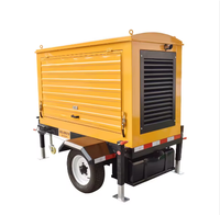 Groupe électrogène diesel silencieux 30-50 kW sur remorque à deux roues avec auvent de protection contre la pluie, 380V/220V 50/60Hz, télécommande, 1800 tr/min